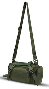 AZAD GEARS ARMY WAIST BAGS FOR CASUAL WITH EXTRA SPACE WITH 1 COMPARTMENT AND 3 POCKETS FOR TREKKING AND TRAVELLING | ARMY WAIST BAGS WITH SHOULDER STRAP | MEN & WOMEN | ARMY CAMOUFALGE | FREE SIZE