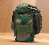 AZAD GEARS ARMY WAIST BAGS FOR CASUAL WITH EXTRA SPACE WITH 1 COMPARTMENT AND 3 POCKETS FOR TREKKING AND TRAVELLING | ARMY WAIST BAGS WITH SHOULDER STRAP | MEN & WOMEN | ARMY GREEN CAMOUFLAGE | FREE SIZE