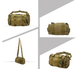 AZAD GEARS ARMY WAIST BAGS FOR CASUAL WITH EXTRA SPACE WITH 1 COMPARTMENT AND 3 POCKETS FOR TREKKING AND TRAVELLING | ARMY WAIST BAGS WITH SHOULDER STRAP | MEN & WOMEN | ARMY LITE GREEN | FREE SIZE