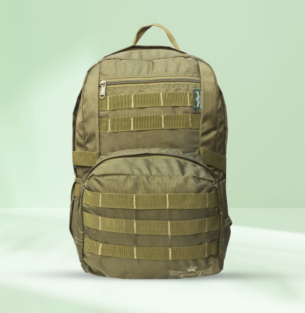 AZAD GEARS ARMY RIDER 35 LTR BACKPACK WITH EXTRA SPACE WITH 1 COMPARTMENT AND 5 POCKETS FOR TREKKING AND TRAVELLING | MEN & WOMEN | ARMY LITE GREEN | FREE SIZE