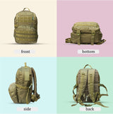 AZAD GEARS ARMY RIDER 35 LTR BACKPACK WITH EXTRA SPACE WITH 1 COMPARTMENT AND 5 POCKETS FOR TREKKING AND TRAVELLING | MEN & WOMEN | ARMY LITE GREEN | FREE SIZE