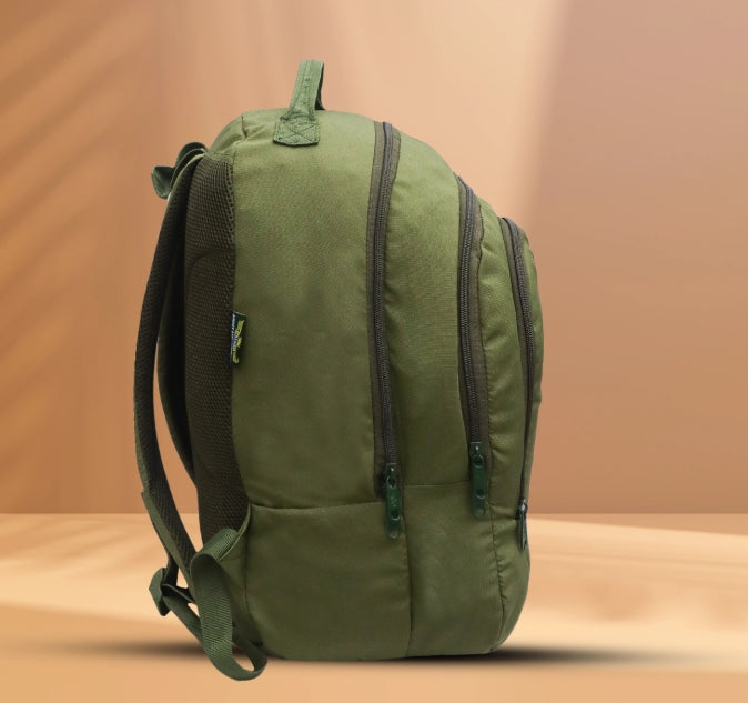 AZAD GEARS ARMY SHOT GUN 35 LTR BACKPACK WITH EXTRA SPACE WITH 2 COMPARTMENTS AND 5 POCKETS FOR TREKKING AND TRAVELLING |MEN & WOMEN | ARMY GREEN | FREE SIZE