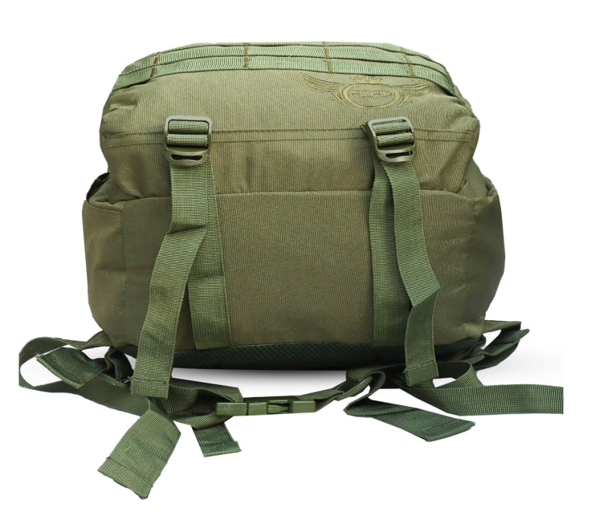 AZAD GEARS ARMY RIDER 35 LTR BACKPACK WITH EXTRA SPACE WITH 1 COMPARTMENT AND 5 POCKETS FOR TREKKING AND TRAVELLING | MEN & WOMEN | ARMY GREEN | FREE SIZE