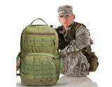 AZAD GEARS ARMY RIDER 35 LTR BACKPACK WITH EXTRA SPACE WITH 1 COMPARTMENT AND 5 POCKETS FOR TREKKING AND TRAVELLING | MEN & WOMEN | ARMY GREEN | FREE SIZE