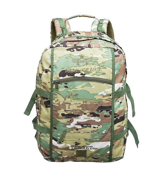 AZAD GEARS ARMY TARGET 90 LTR BACKPACK WITH EXTRA SPACE WITH 3 COMPARTMENT AND 5 POCKETS FOR TREKKING AND TRAVELLING | MEN & WOMEN | ARMY U.S. PRINT CAMOUFLAGE| FREE SIZE