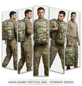 AZAD GEARS ARMY TARGET 90 LTR BACKPACK WITH EXTRA SPACE WITH 3 COMPARTMENT AND 5 POCKETS FOR TREKKING AND TRAVELLING | MEN & WOMEN | ARMY U.S. PRINT CAMOUFLAGE| FREE SIZE