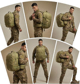 AZAD GEARS ARMY TARGET 90 LTR BACKPACK WITH EXTRA SPACE WITH 3 COMPARTMENT AND 5 POCKETS FOR TREKKING AND TRAVELLING | MEN & WOMEN | ARMY LITE GREEN| FREE SIZE