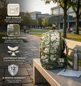 AZAD GEARS ARMY TARGET 90 LTR BACKPACK WITH EXTRA SPACE WITH 3 COMPARTMENT AND 5 POCKETS FOR TREKKING AND TRAVELLING | MEN & WOMEN | ARMY U.S. PRINT CAMOUFLAGE| FREE SIZE