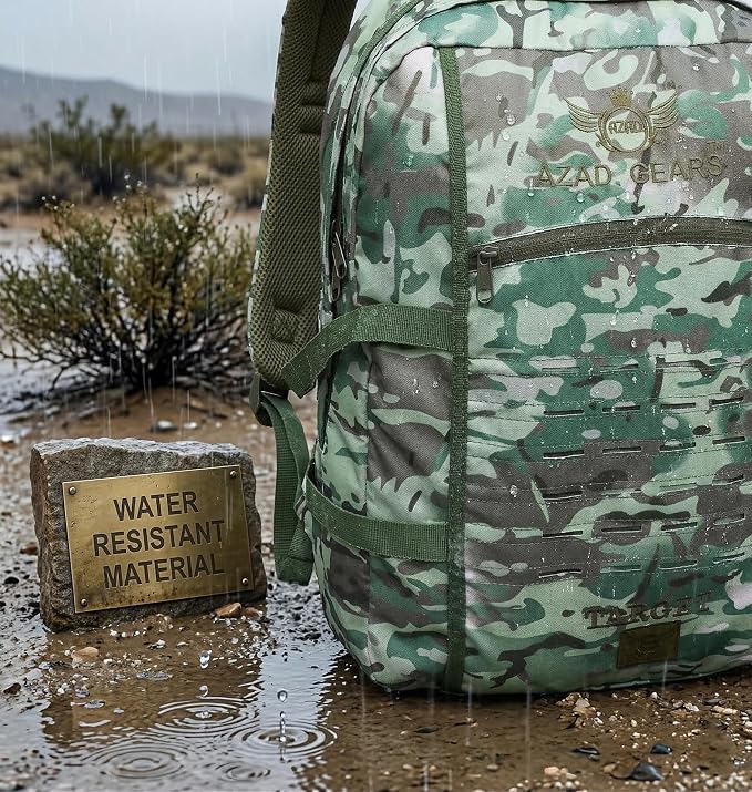 AZAD GEARS ARMY TARGET 90 LTR BACKPACK WITH EXTRA SPACE WITH 3 COMPARTMENT AND 5 POCKETS FOR TREKKING AND TRAVELLING | MEN & WOMEN | ARMY U.S. PRINT CAMOUFLAGE| FREE SIZE