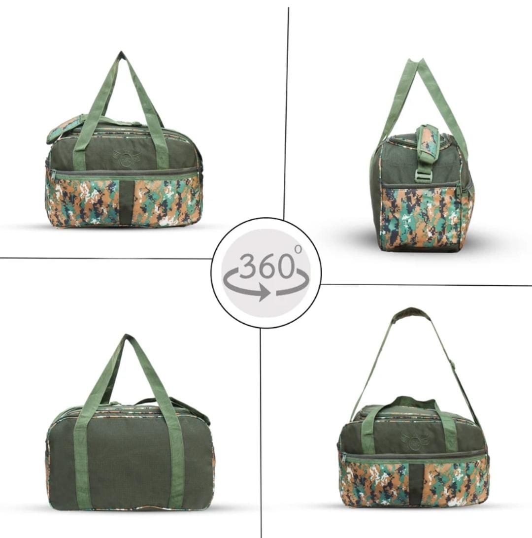 AZAD GEARS ARMY TAVA DUFFLE BAG 75 LTR WITH EXTRA PACE BIG SIDE POCKETS AND PROTECTED BASE FOR TREKKING AND TRAVELLING | MEN & WOMEN | ARMY COBRA| LARGE CAPACITY