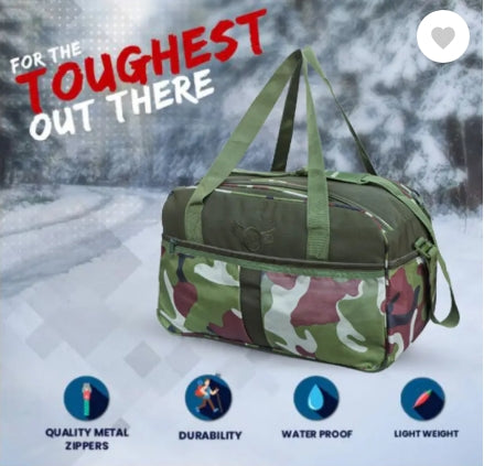AZAD GEARS ARMY TAVA DUFFLE BAG 75 LTR WITH EXTRA PACE BIG SIDE POCKETS AND  PROTECTED BASE FOR TREKKING AND TRAVELLING | MEN & WOMEN | ARMYJUNGLE | LARGE CAPACITY