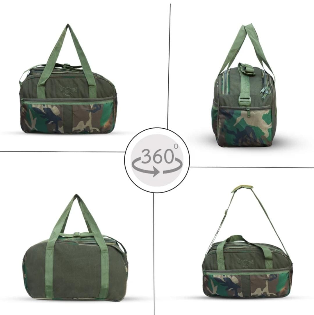 AZAD GEARS ARMY TAVA DUFFLE BAG 75 LTR WITH EXTRA PACE BIG SIDE POCKETS AND  PROTECTED BASE FOR TREKKING AND TRAVELLING | MEN & WOMEN | ARMY PRINTED| LARGE CAPACITY