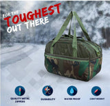 AZAD GEARS ARMY TAVA DUFFLE BAG 75 LTR WITH EXTRA PACE BIG SIDE POCKETS AND  PROTECTED BASE FOR TREKKING AND TRAVELLING | MEN & WOMEN | ARMY PRINTED| LARGE CAPACITY
