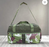 AZAD GEARS ARMY TAVA DUFFLE BAG 75 LTR WITH EXTRA PACE BIG SIDE POCKETS AND PROTECTED BASE FOR TREKKING AND TRAVELLING | MEN & WOMEN | ARMY GREEN CAMOUFLAGE| LARGE CAPACITY