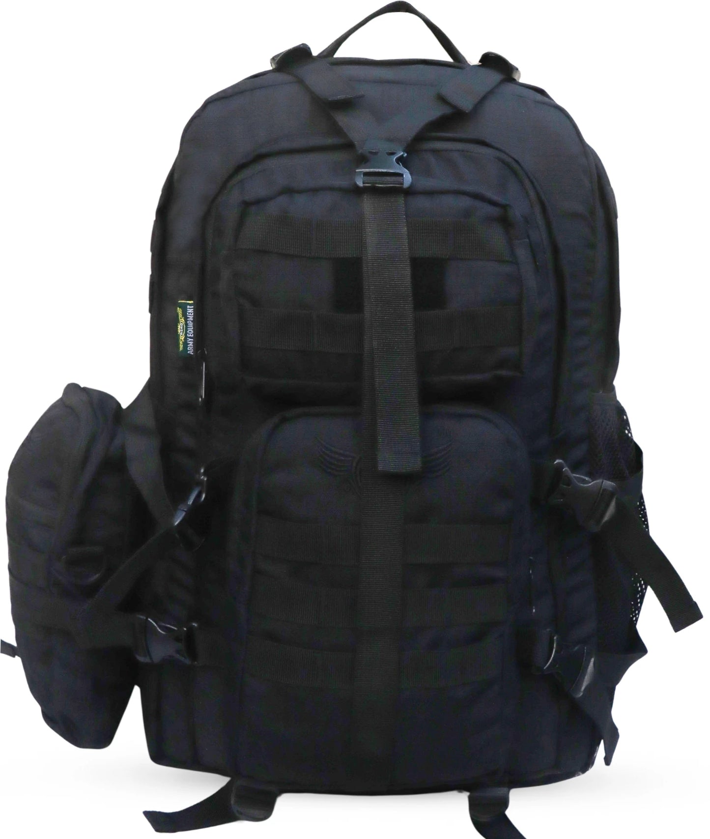 AZAD GEARS ARMY WAAR 70 LTR BACKPACK WITH EXTRA SPACE WITH 3 COMPARTMENT AND 5 POCKETS AND DETACHABLE SLING BAG FOR TREKKING AND TRAVELLING | MEN & WOMEN | ARMY POLYESTER CAMOUFLAGE| FREE SIZE