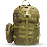AZAD GEARS ARMY WAAR 70 LTR BACKPACK WITH EXTRA SPACE WITH 3 COMPARTMENT AND 5 POCKETS AND DETACHABLE SLING BAG FOR TREKKING AND TRAVELLING | MEN & WOMEN | ARMY POLYESTER CAMOUFLAGE| FREE SIZE