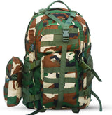 AZAD GEARS ARMY WAAR 70 LTR BACKPACK WITH EXTRA SPACE WITH 3 COMPARTMENT AND 5 POCKETS AND DETACHABLE SLING BAG FOR TREKKING AND TRAVELLING | MEN & WOMEN | ARMY LITE GREEN| FREE SIZE
