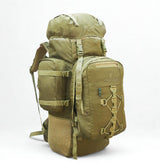 AZAD GEARS ARMY METAL FRAME YODDAH RUCKSACK 155 LTR BAG WITH DETACHABLE BACKPACK AND MULTIPLE POCKETS AND PROTECTED BASE FOR TREKKING AND TRAVELLING | MEN & WOMEN | ARMY LITE GREEN | LARGE CAPACITY